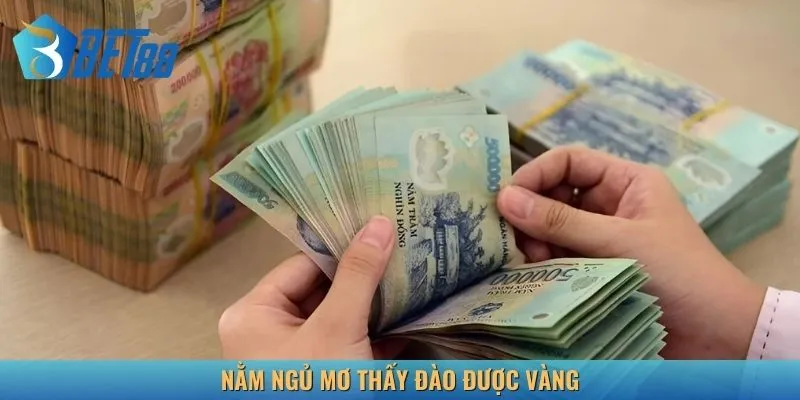Mơ đào được vàng ấn chứa thông điệp nhận được một khoản tiền lớn